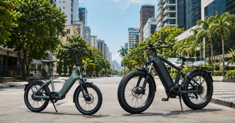 Comparação entre bicicleta elétrica 500W e 1000W no Brasil