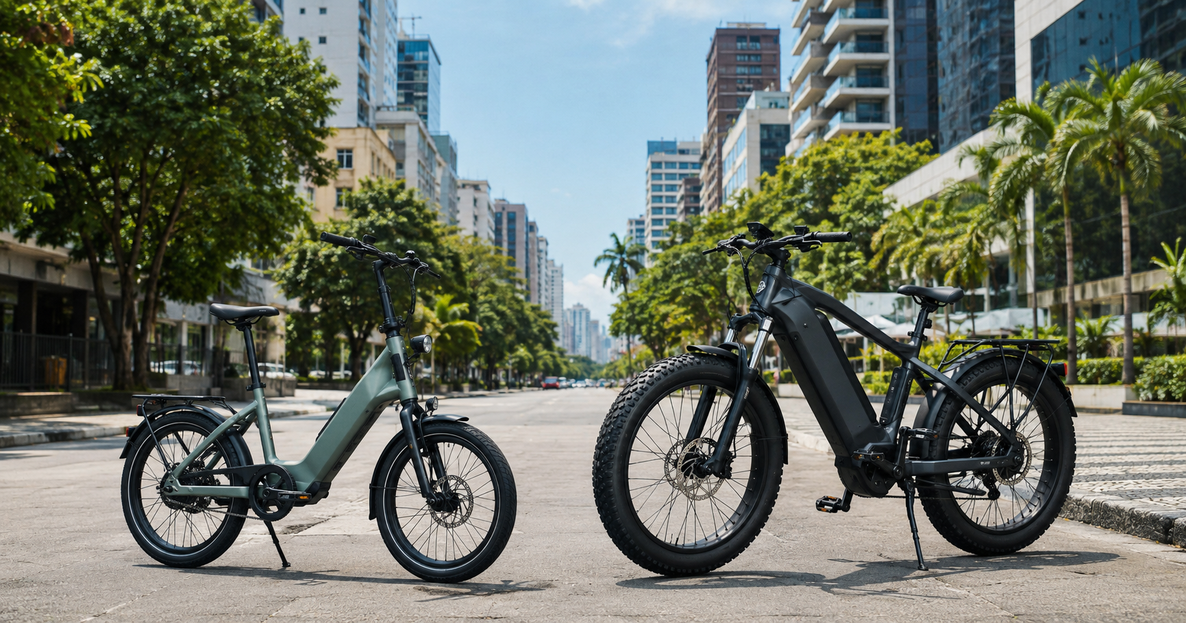 Comparação entre bicicleta elétrica 500W e 1000W no Brasil