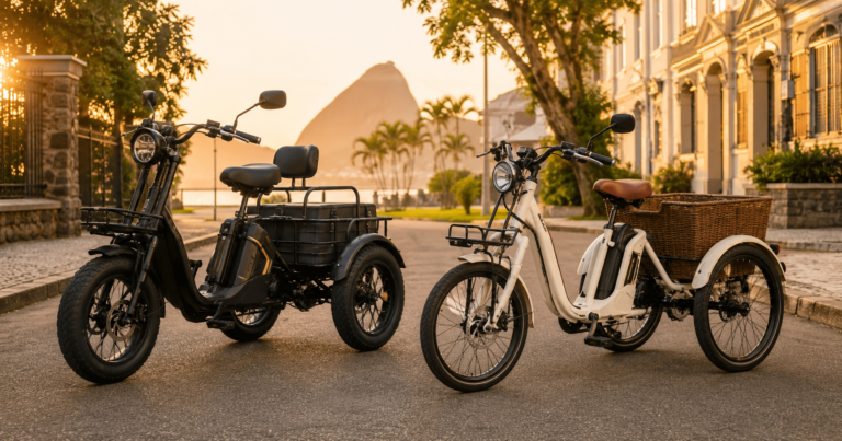 Comparação entre triciclo Cavalletta T3 800W e Kompakt 1000W