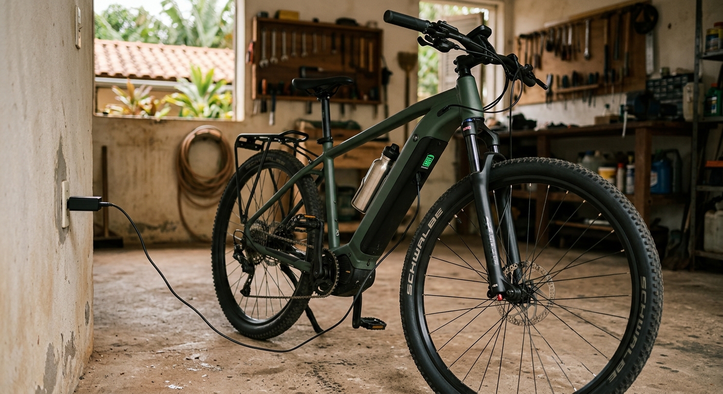 Bicicleta elétrica ilustrando Autonomia de Bicicleta Elétrica