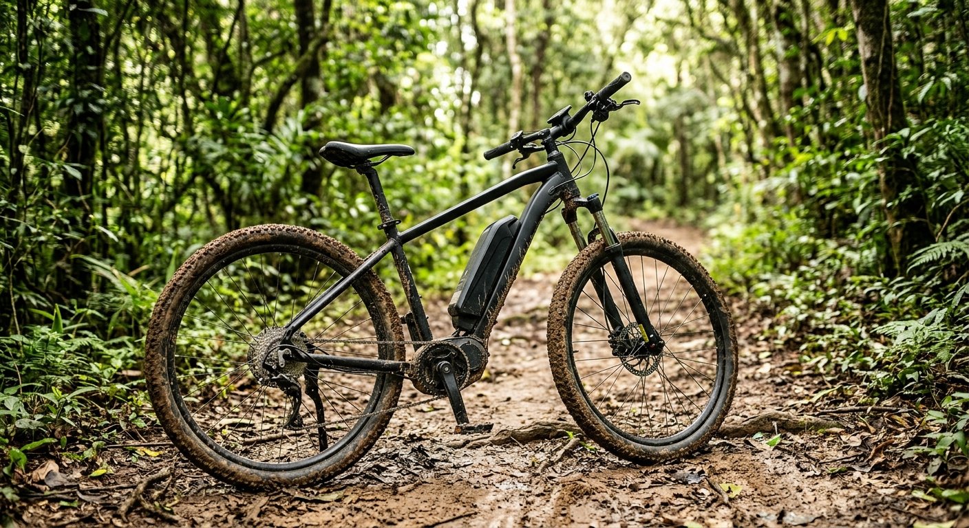 Bicicleta elétrica ilustrando Mountain Bike Elétrica