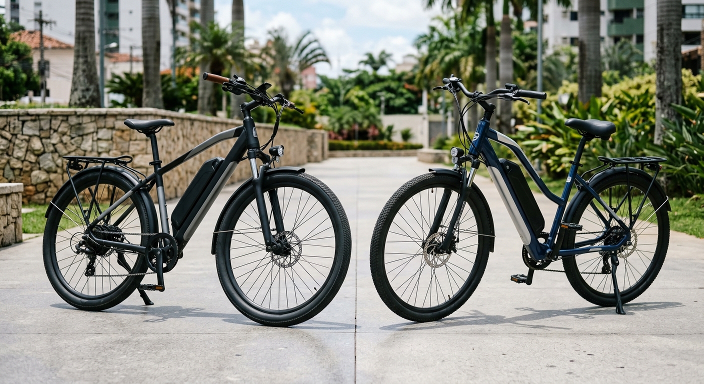 Bicicleta elétrica ilustrando Duos E-Maxx 800W vs Oimotoo S8 500W