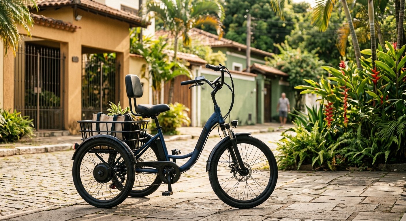 Triciclo elétrico ilustrando Guia Completo de Triciclos Elétricos para Adultos no Brasil (2026)