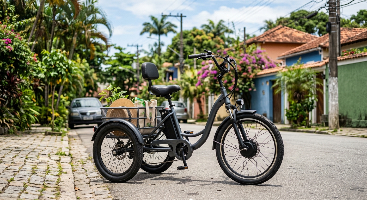 Triciclo elétrico ilustrando Melhor Triciclo Elétrico para Adultos em 2026