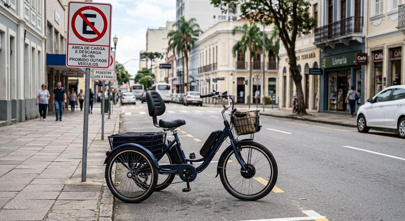 Triciclo elétrico ilustrando Triciclo Elétrico Precisa de Habilitação