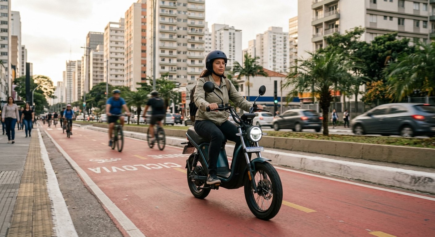 Scooter elétrica ilustrando Scooter Elétrica para Cidade