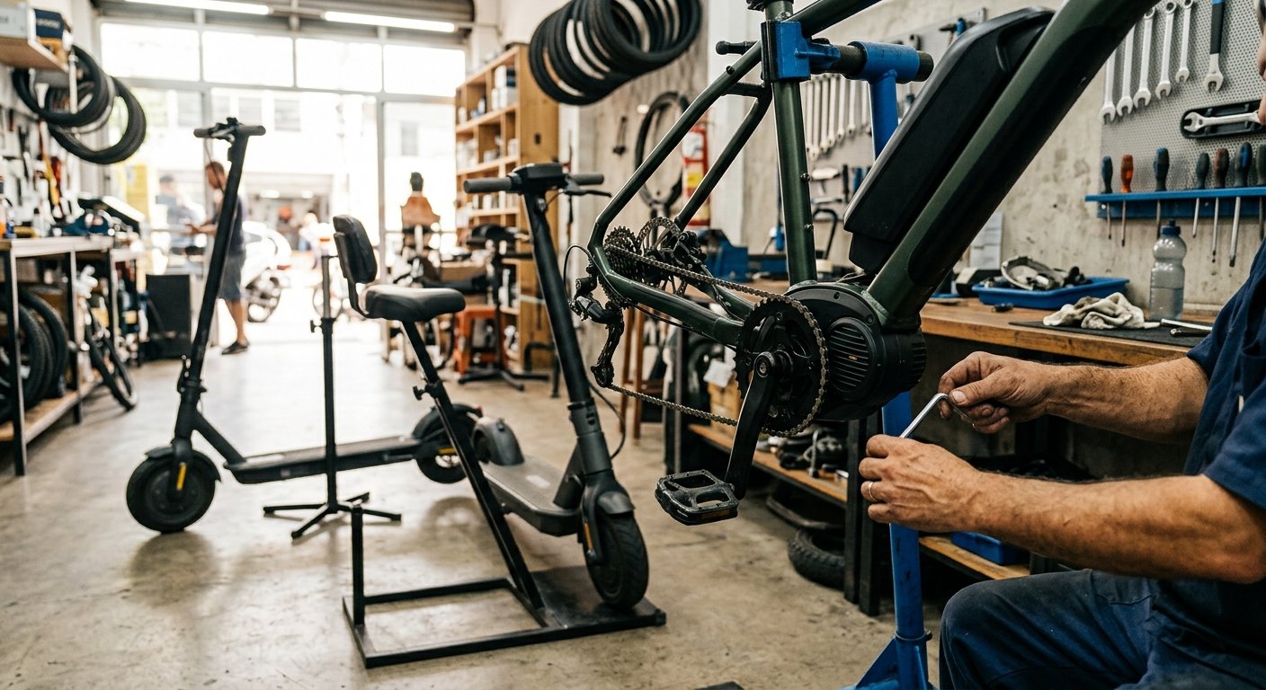 Veículo elétrico ilustrando Como Funciona um Motor Elétrico de Bicicleta e Patinete